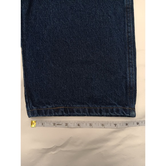 Wrangler Premium Quality Men's Regular Fit Dark Wash Denim‎ Jeans 42x30 - Picture 10 of 11